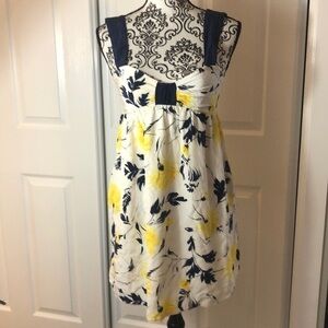 Yumi Kim Silk Mini Dress Summer Floral Bright S Cinched Bust Straps